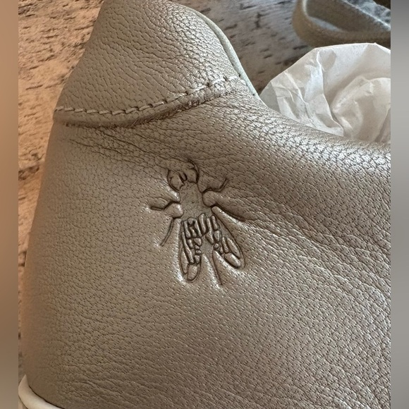 NEW w/Tags Fly London Delf Silver/Gray Leather Platform Wedge Sneaker Women 10.5 - Picture 6 of 12